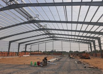 Bản vẽ nhà xưởng kết cấu thép không cột giữa